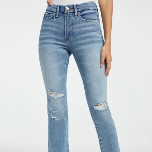 Good American Good Legs Straight Jeans in blue size 6 new with tag - Picture 3 of 17